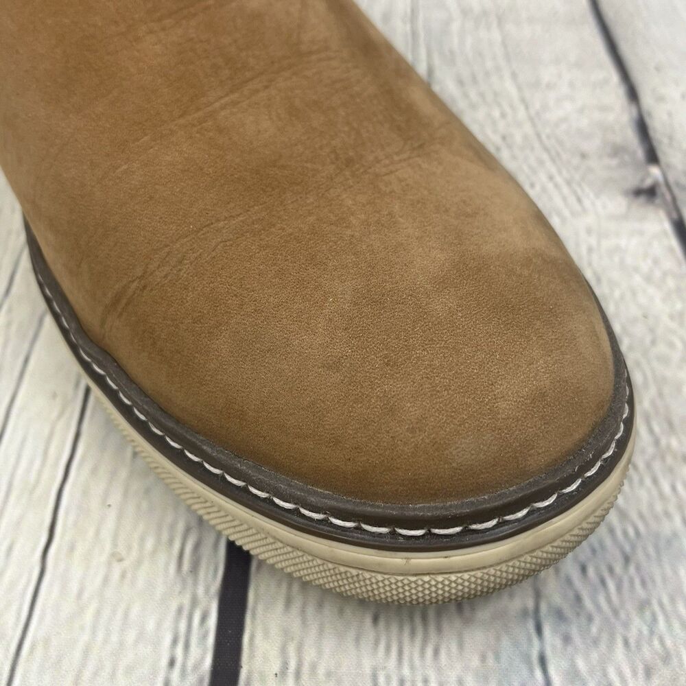 Johnston & Murphy McGuffey Slip On Shoe Sneaker Mens 11M Light Tan Oiled Leather - Picture 7 of 10